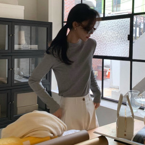 그레이룸 슬림 골지티 그레이 화이트 F 개당가격