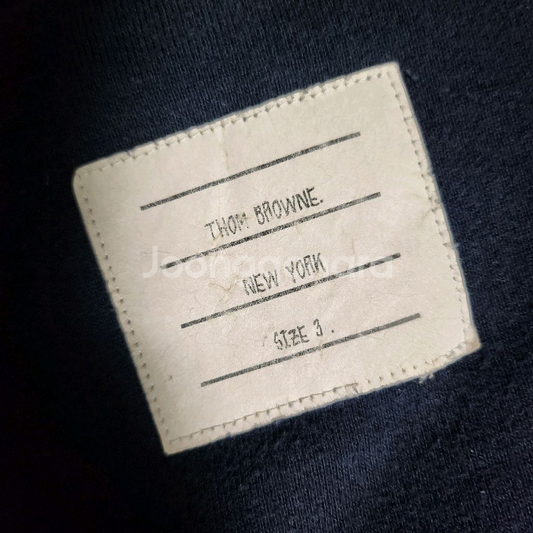 톰브라운 사선완장 맨투맨 3사이즈 네이비--3