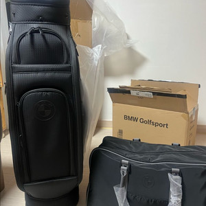 BMW 제트블랙 골프백 + 보스턴백 세트(새제품)