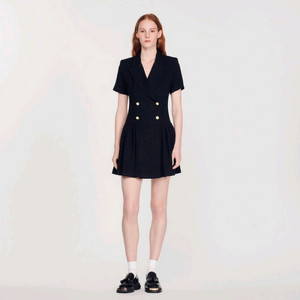 산드로 트위드플리츠원피스SNZ21N0