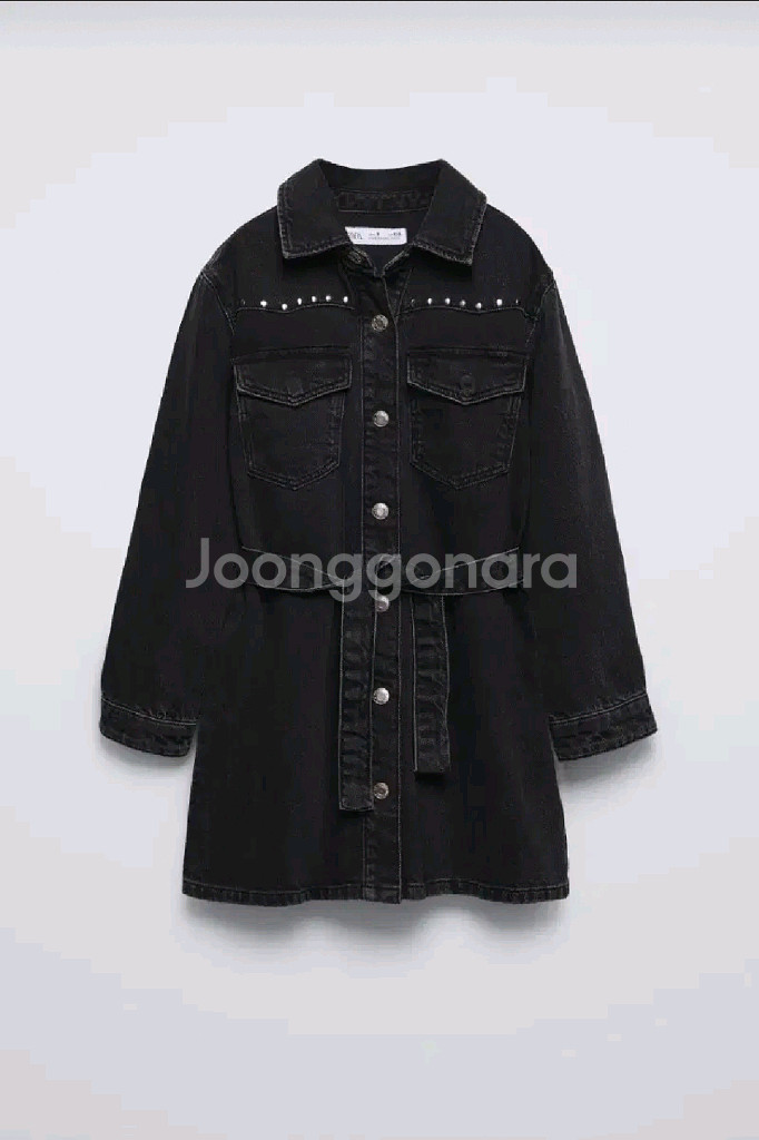 자라키즈 스터드 데님 점퍼스커트 7y 새상품--0