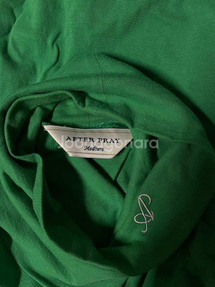 애프터프레이 시그니처 심벌 터틀넥 그린 판매--4