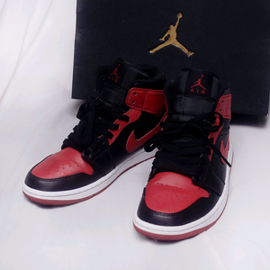 신품급) 조던1 미드 브레드 밴드 검빨 (260) 이미지