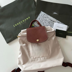 롱샴 베이지 백팩