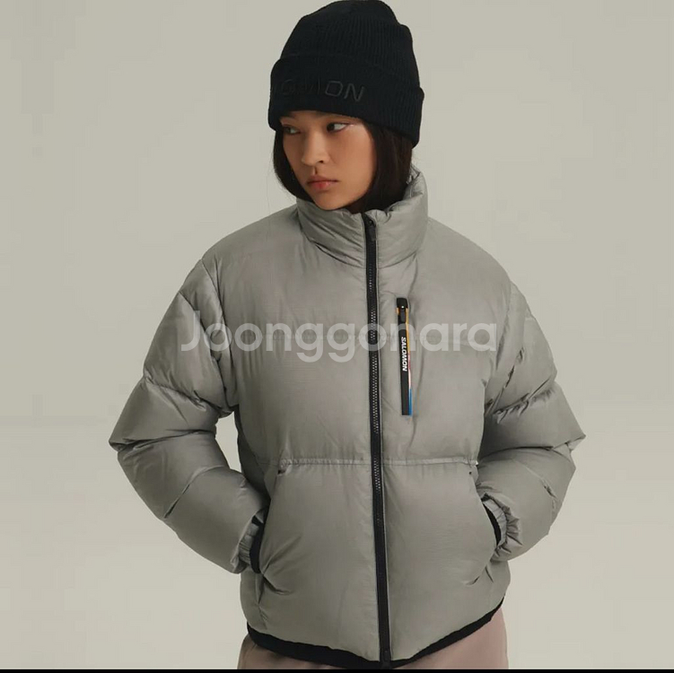 (새제품) 살로몬 컨투어 남자, 여자 패딩 실버 색상--1