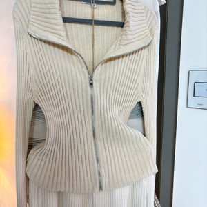 루에브르 골지 집업 니트 가디건