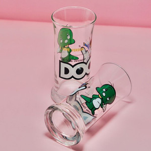 아기공룡 둘리 레트로컵 빈티지컵 유리잔 유리컵 1개