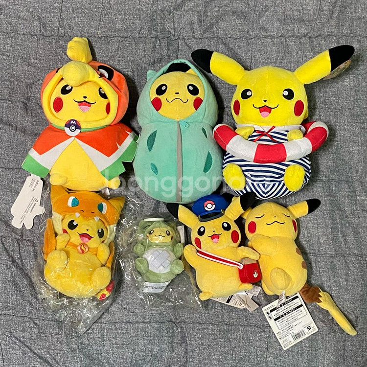일본 정품 고전 한정판 리자몽 판쵸 대타출동 피카츄--6