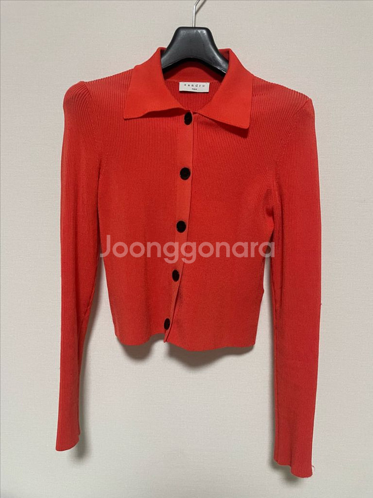산드로 크롭 니트 가디건--1