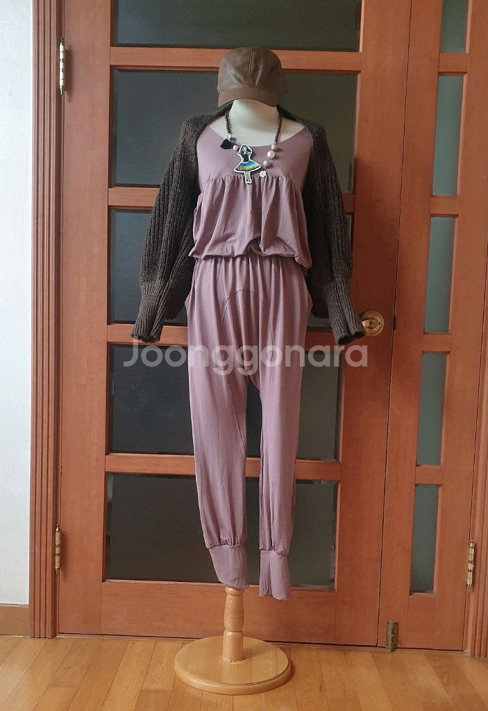 (새제품)도톰니트 브라운 볼레로 가디건--3