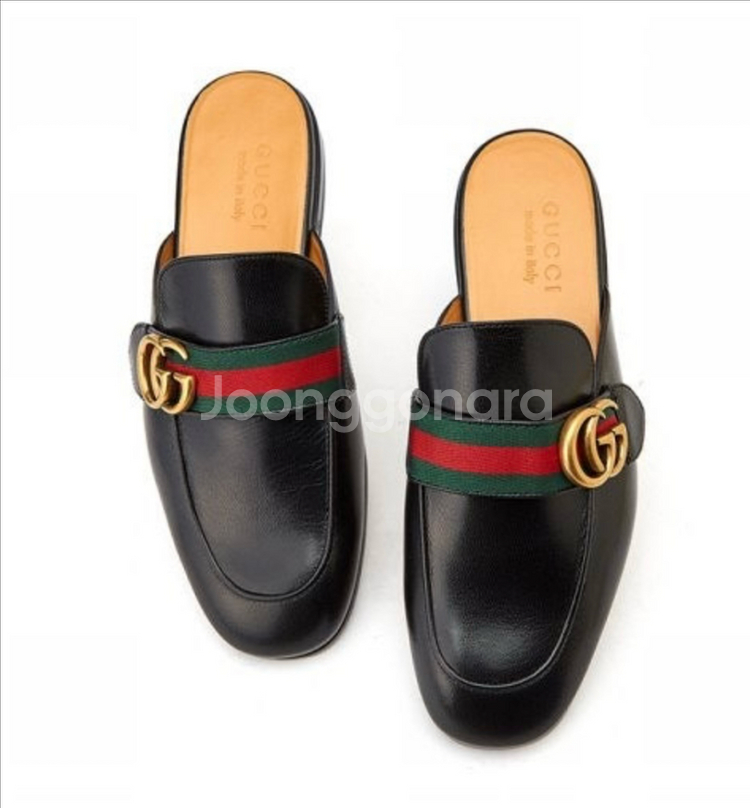 [7.5] 구찌 마몬트 삼선 남성 블로퍼 뮬--5