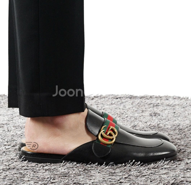 [7.5] 구찌 마몬트 삼선 남성 블로퍼 뮬--6