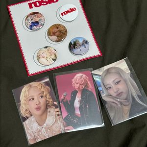 네고가능)블랙핑크 로제 포카3장 +뱃지 일괄판매