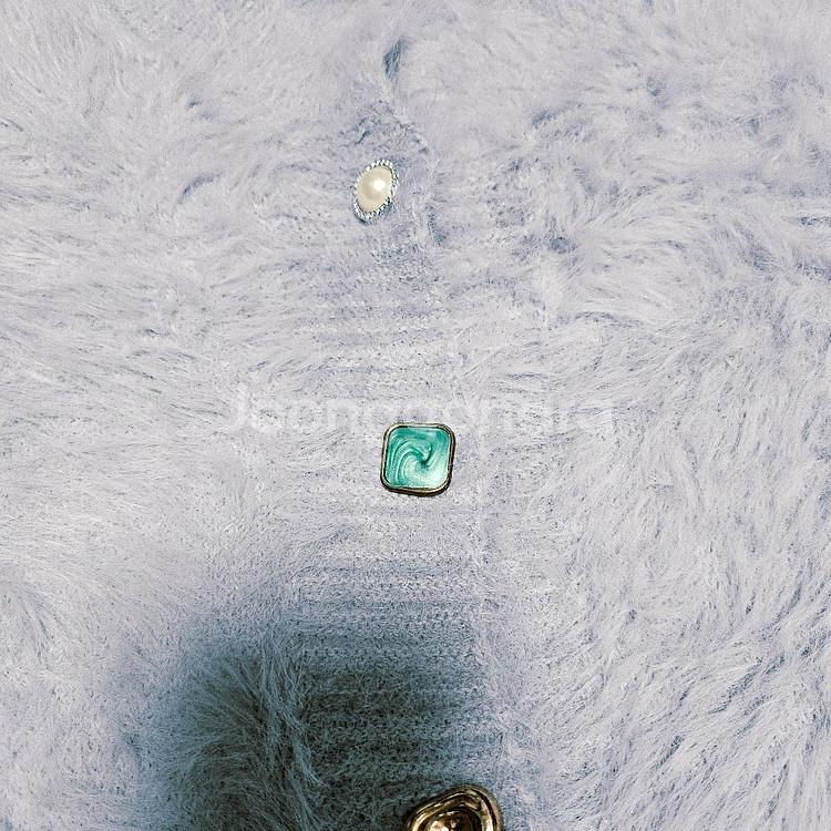 부드러운 스카이블루 퍼 가디건 (미사용)--1