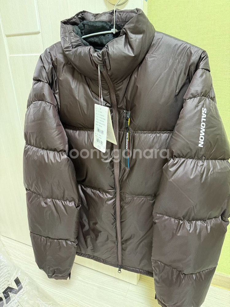 살로몬 컨투어패딩 초콜릿 남성용L 여성용 크롭 S--1