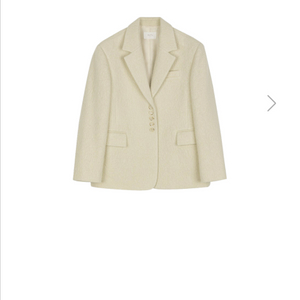 PVCS 울 블렌드 버튼 재킷 크림색 새제품