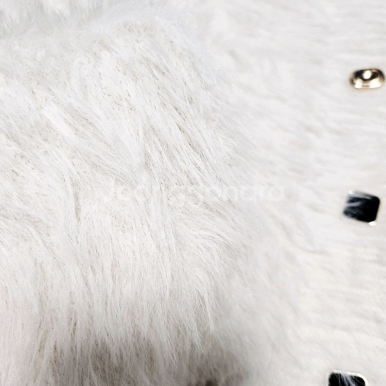 부드러운 아이보리 앙고라 퍼 가디건 (미착용)--2