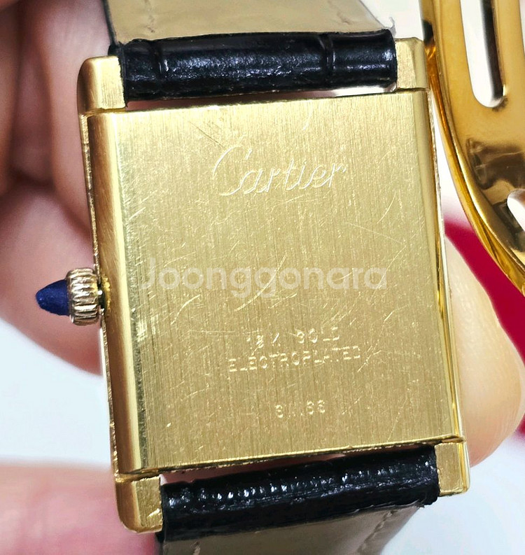 까르띠에 탱크머스트 18k시계 카르티에 오버홀완료 정품--3