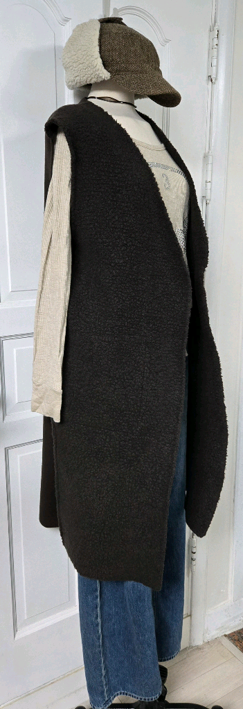 한섬 시스템 브라운 롱베스트--2