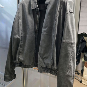 준지 21FW 가먼트 다잉 크롭 블루종 자켓