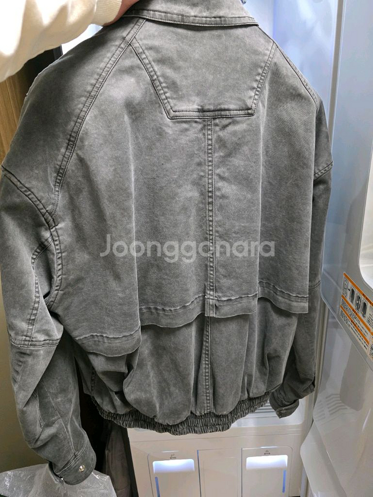 준지 21FW 가먼트 다잉 크롭 블루종 자켓--4