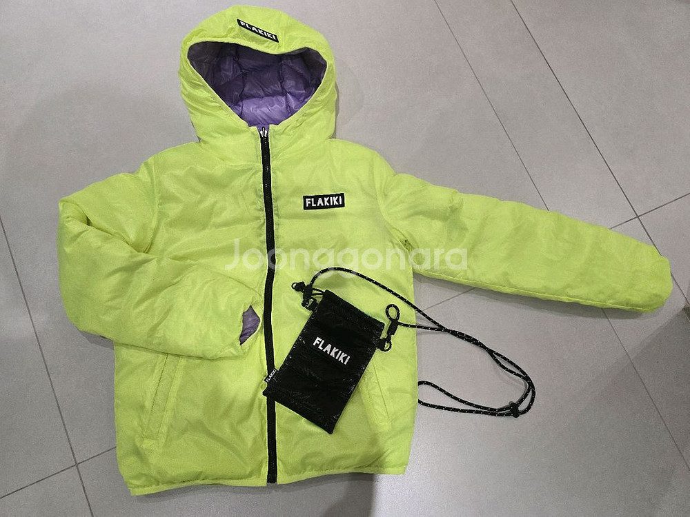 플라키키 퍼플 패딩 12y+패딩크로스백 새상품--4