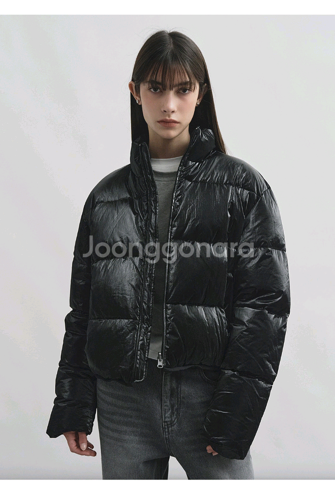 몽돌 (무신사 브랜드) 글로시 패딩 M--0