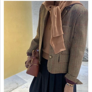 (새상품) 아뜰리에 드 쎄모먼 Lovat 체크 자켓