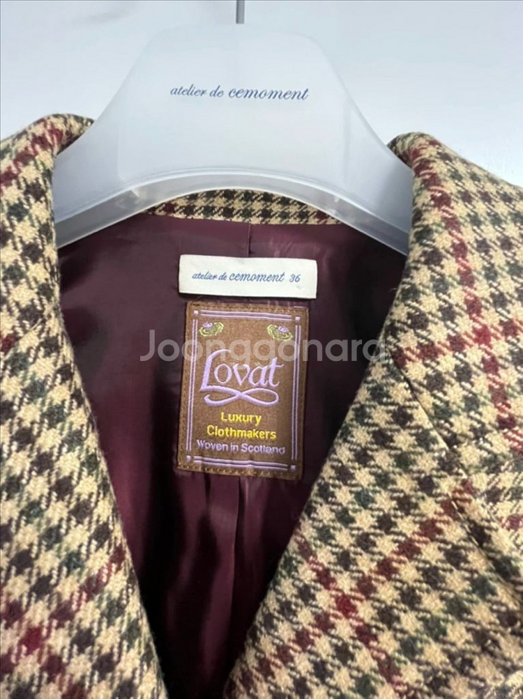 (새상품) 아뜰리에 드 쎄모먼 Lovat 체크 자켓--5