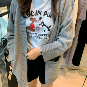 곰부인네 밤비올라 위키드 포켓가디건(그레이)