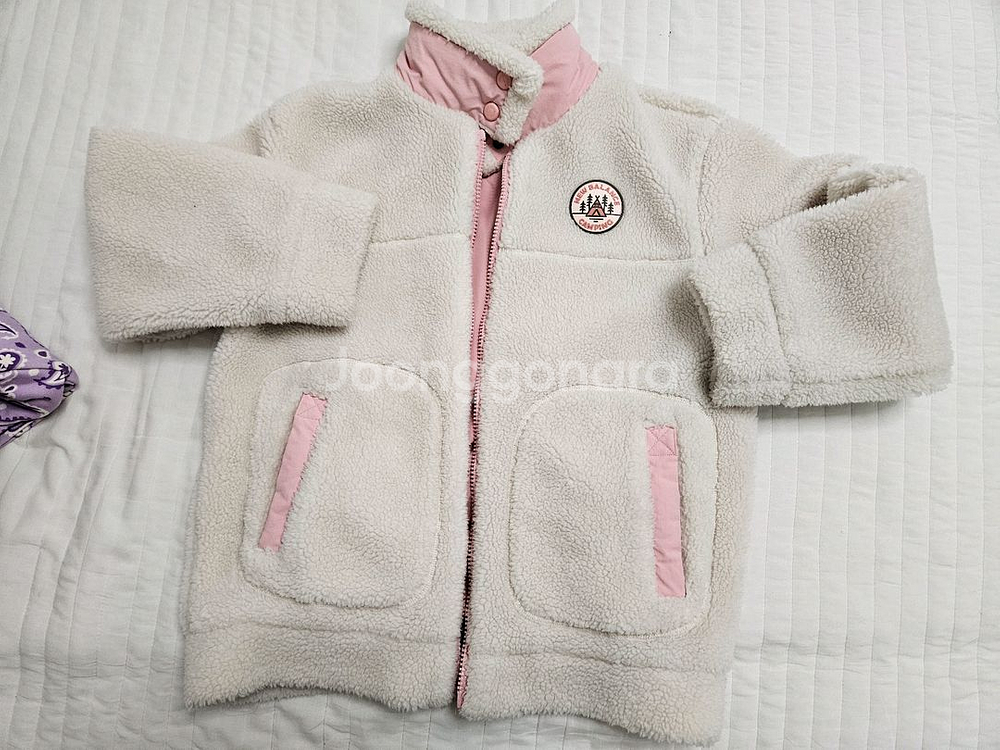 뉴발란스 키즈 뽀글이 후리스 리버시블 점퍼 140--0