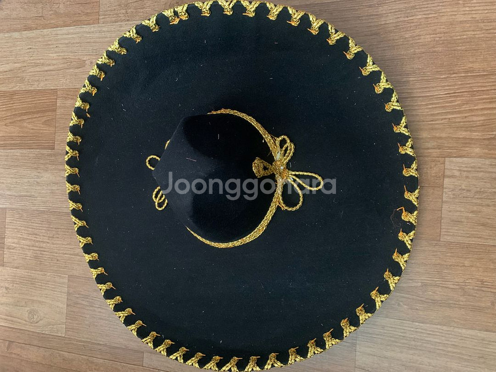 멕시코 마리아치 전통 모자 블랙--0