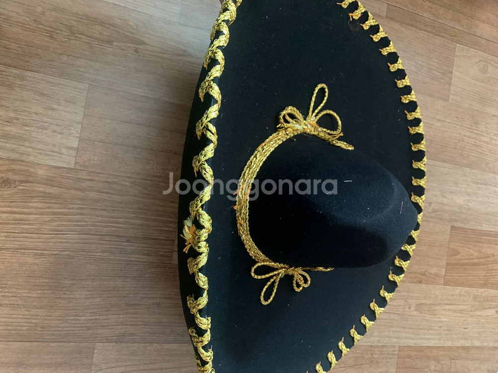 멕시코 마리아치 전통 모자 블랙--1