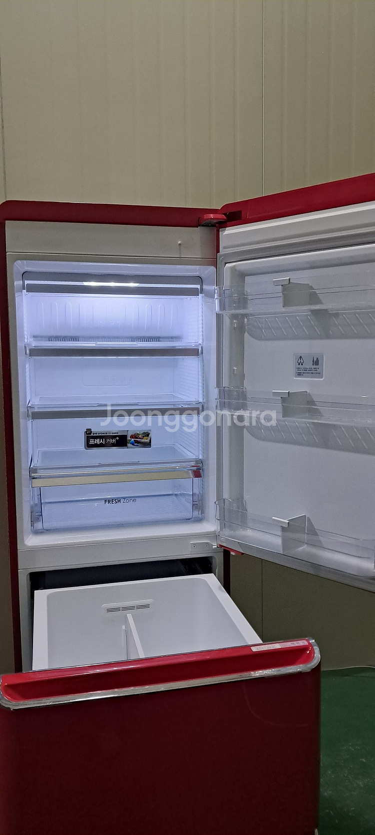 1540 위니아딤채 428L 스탠드김치냉장고(레드)--4