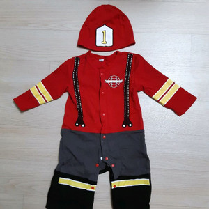 할로윈코스튬 소방관옷세트 80. 1회착용 이미지