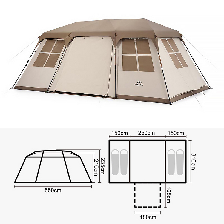 Naturehike 네이처하이크 빌리지17 원터치 텐트--5