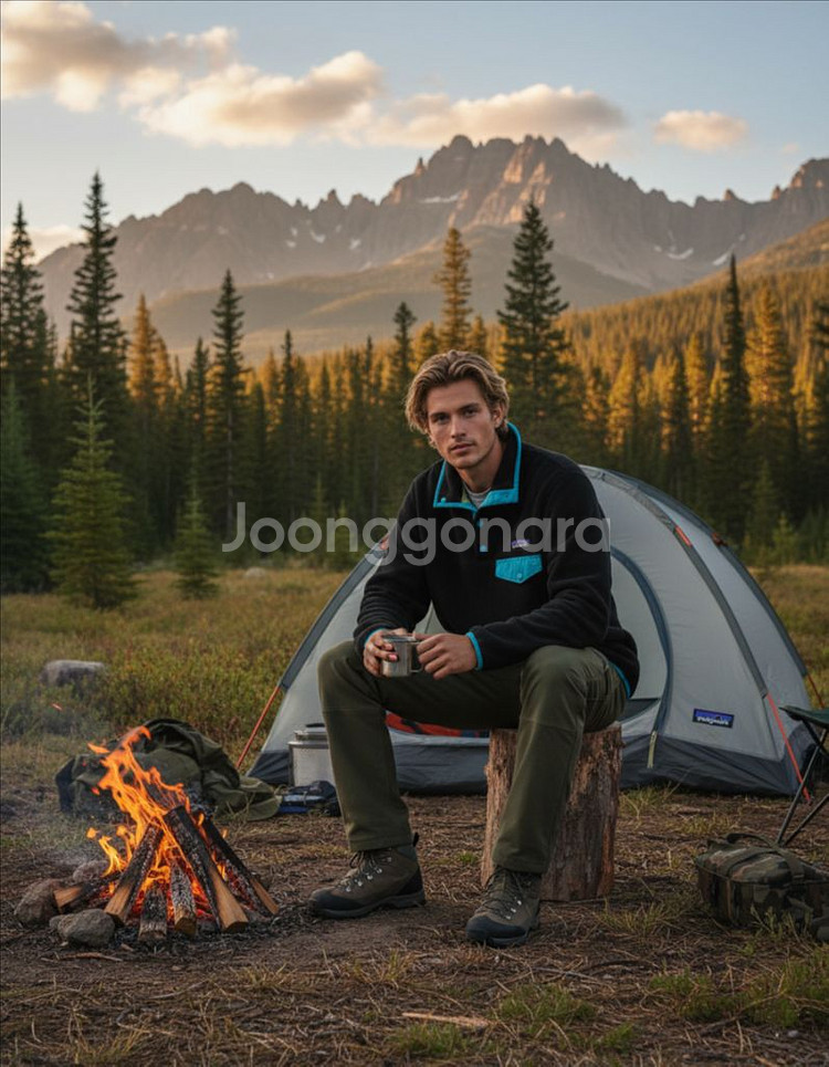 파타고니아 빈티지 신칠라 블랙/민트 후리스 우먼스S--9