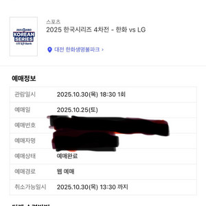 한국시리즈4차전 중앙지정석
