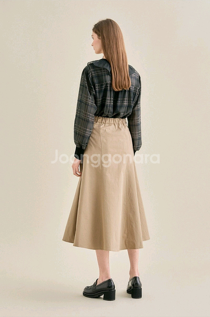 SJSJ 언밸런스플레어스커트 랑방 타임 마인 더캐시미어--1