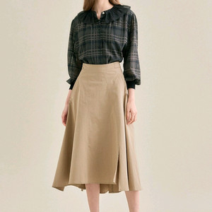 SJSJ 언밸런스플레어스커트 랑방 타임 마인 더캐시미어