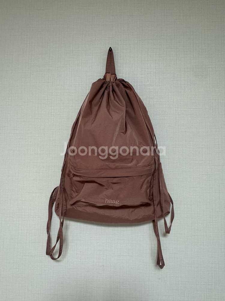 헤이그 스트링 백팩 핑크--0