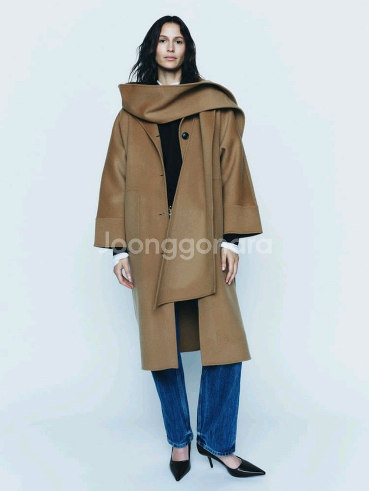 자라 ZW 울 더블 페이스드 코트 XS-s--0