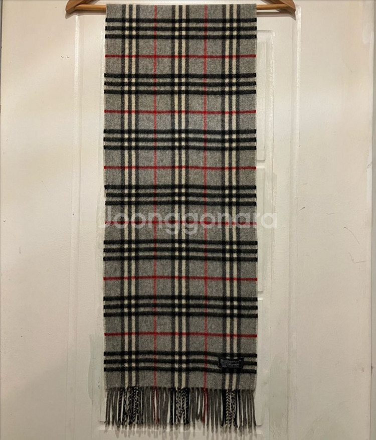 [정품] 버버리 그레이 노바체크 램스울 머플러 (bur--2