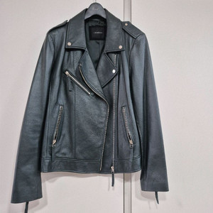 이사베이 라이더 자켓진녹색 양가죽 자켓77사이즈