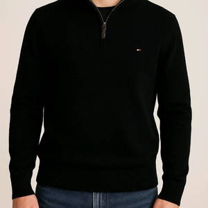 타미힐피거 블랙 하프집업 니트 S 95(남친룩 무드)