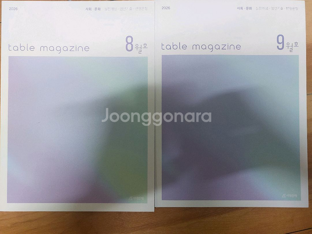 시대인재 사회문화 도표 문제집(테이블 매거진 8ㆍ9월호--0
