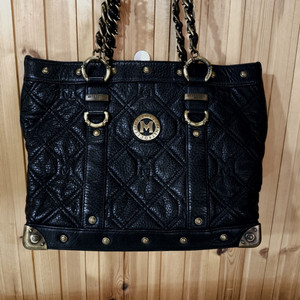 메트로시티 퀼팅 금장 체인 토트백 숄더백