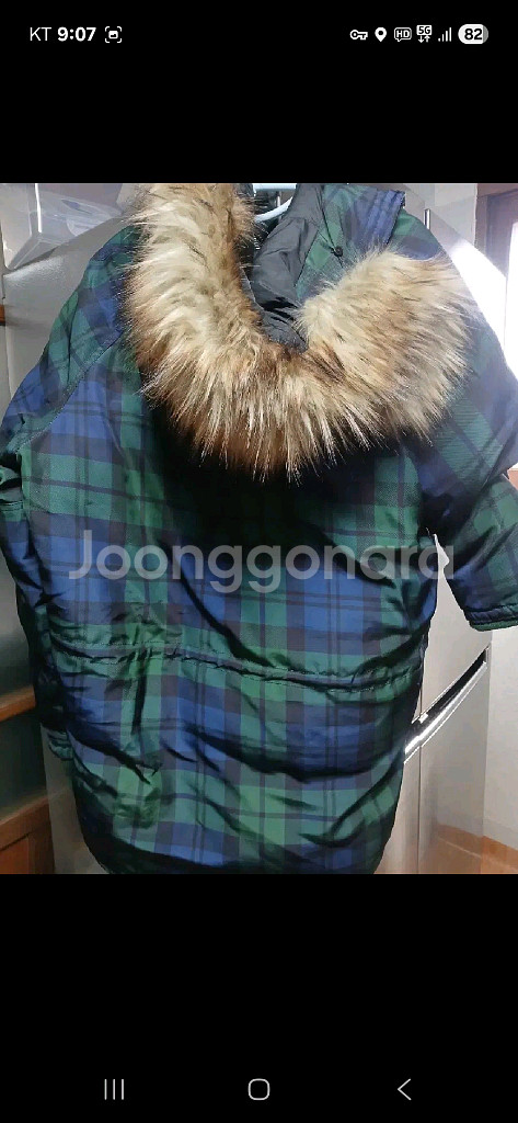 채크 패딩 라지--1