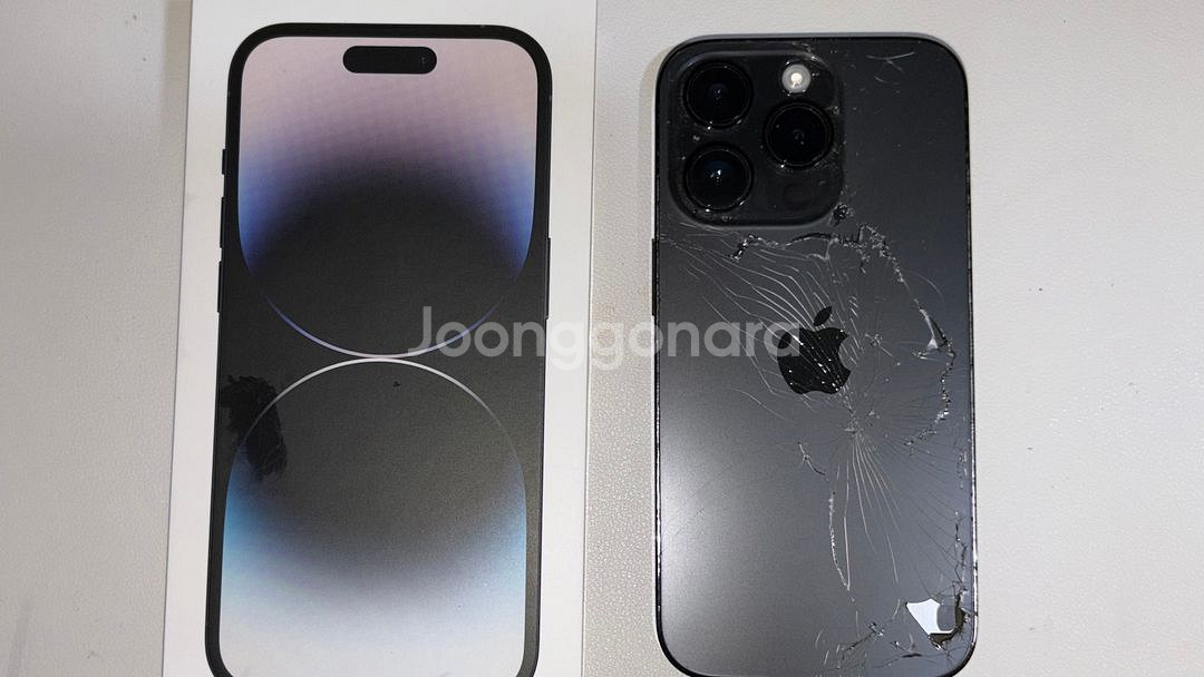 아이폰14pro 512GB 스페이스 블랙 (뒷면 파손)--0