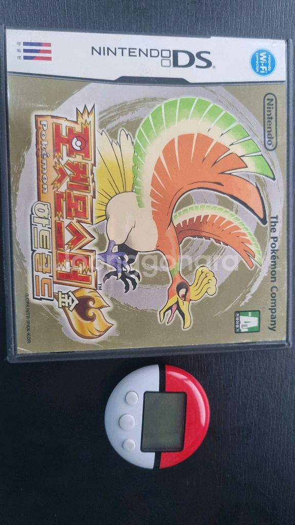 닌텐도 DS 포켓몬스터 하트골드+곽팩+설명서 포켓워커--0